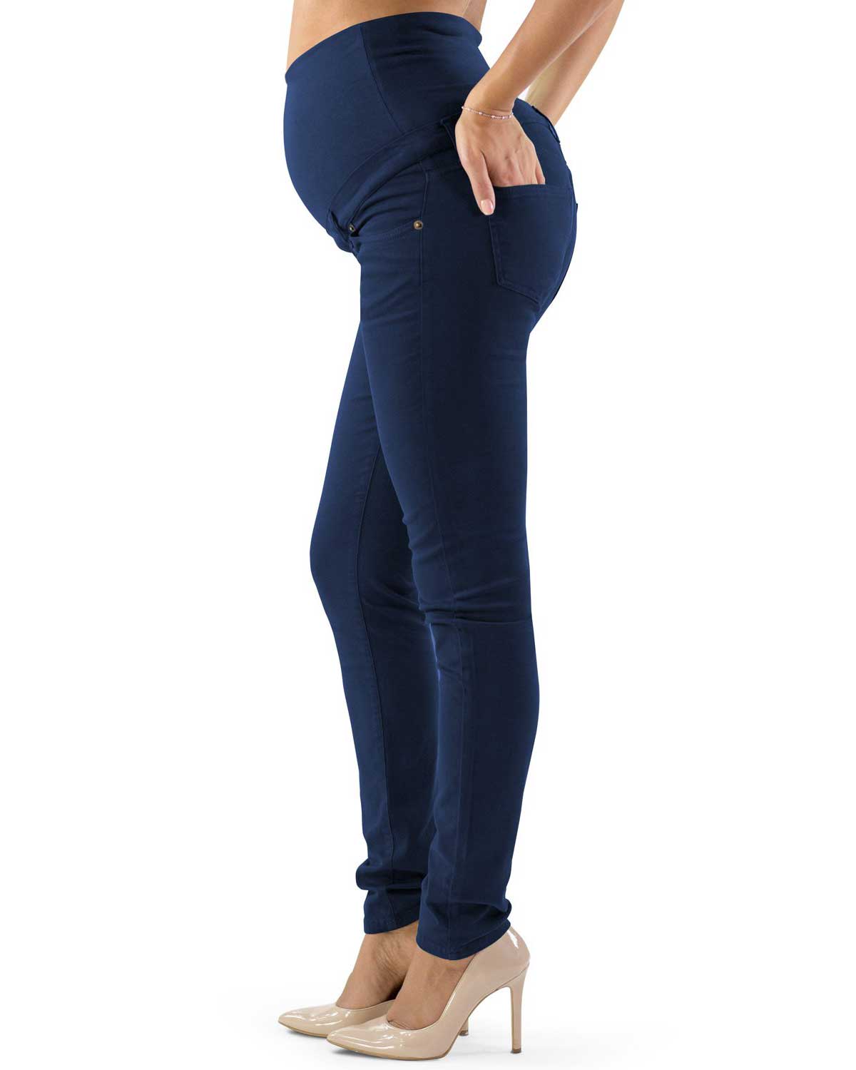 Pantalone Premaman Slim Fit - Blu