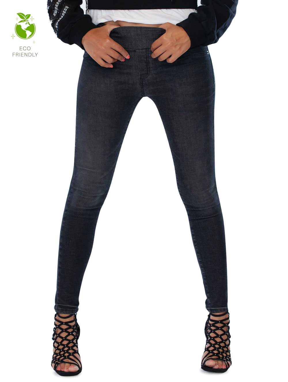 Jeans Skinny Nero Pull-On - Made in Italy