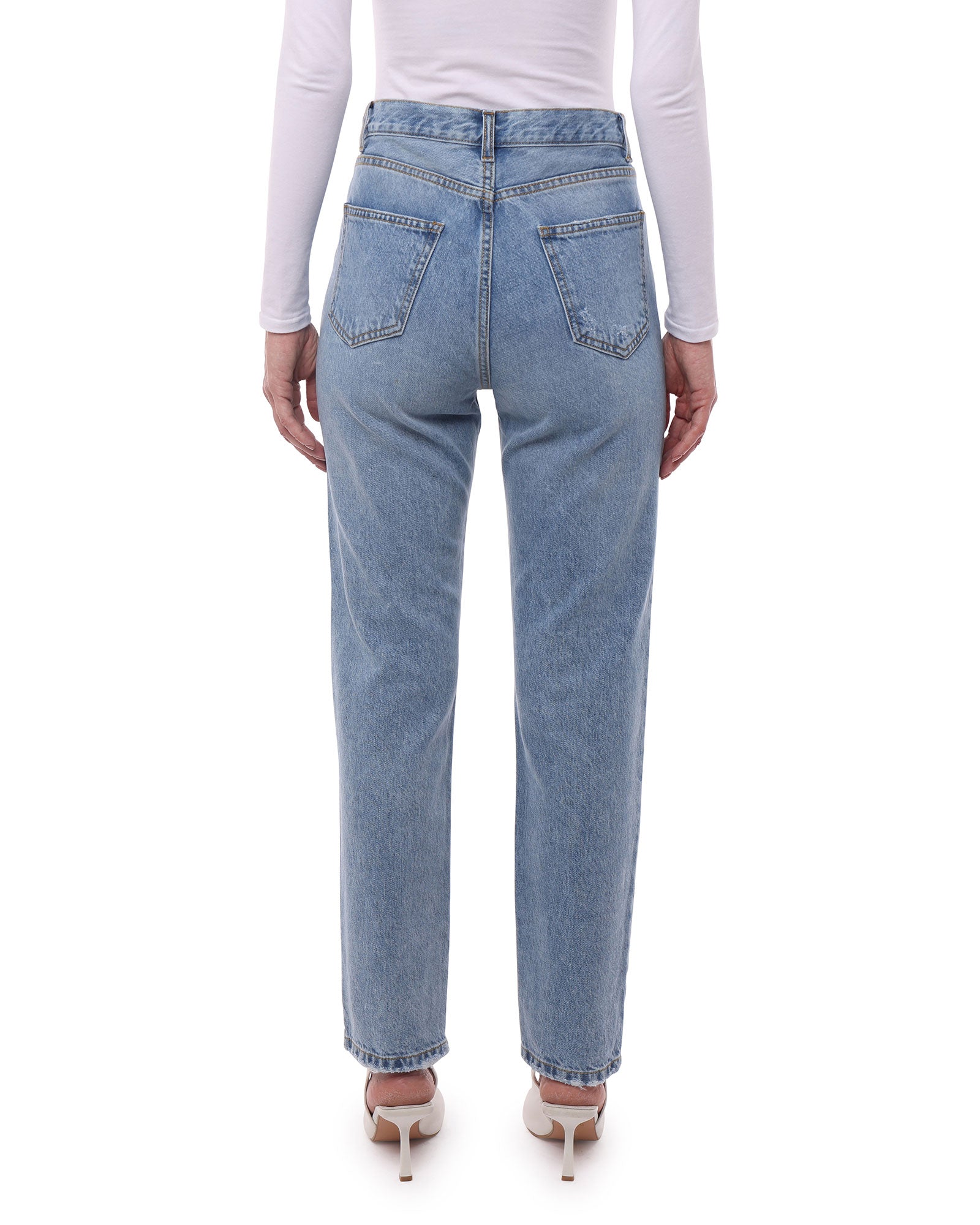 Jeans Donna in Cotone Organico (Taper - Chiaro)
